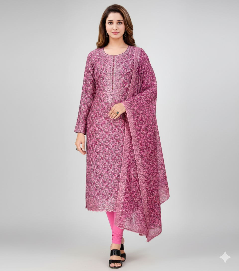 সুপার–সফট ফেব্রিক ও ম্যাচিং দুপাট্টা সেট